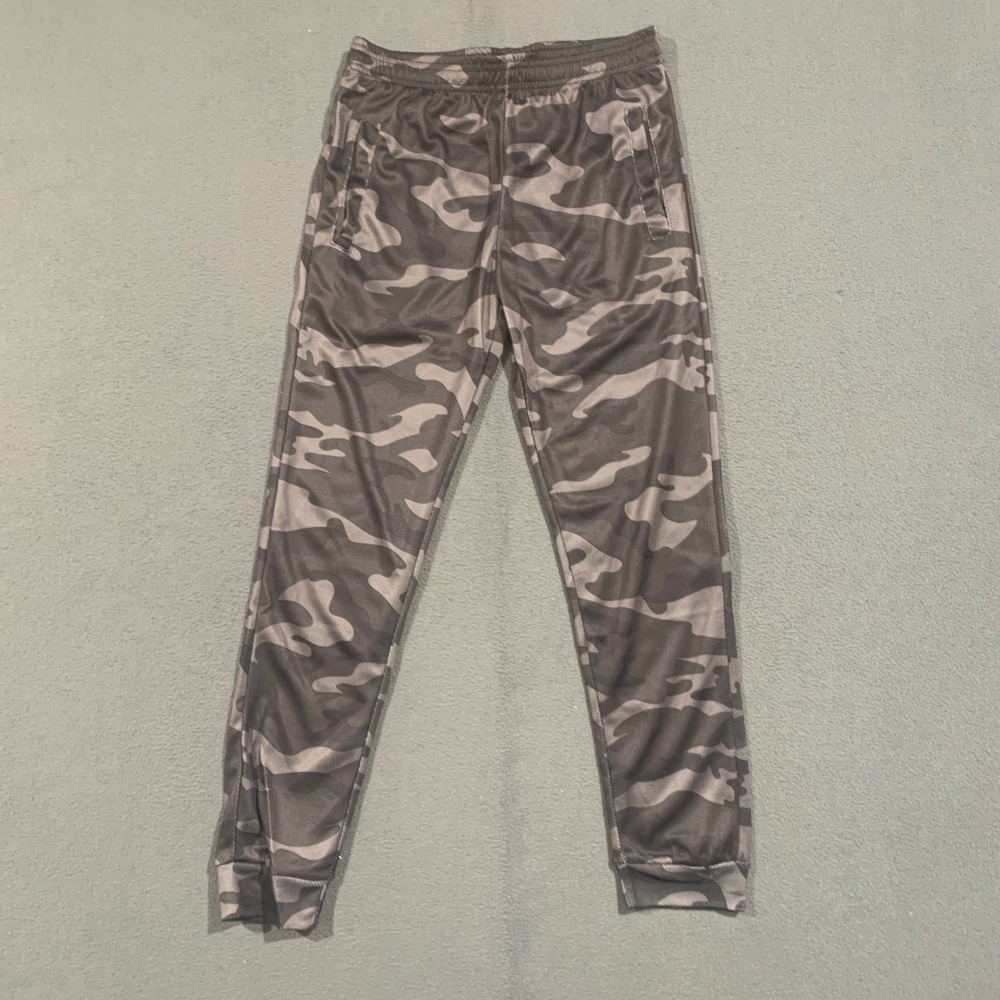 Real Essentials Joggers Boys Medium 3 Pack Black Navy Gray Camo Athletic Pants - Picture 3 of 8